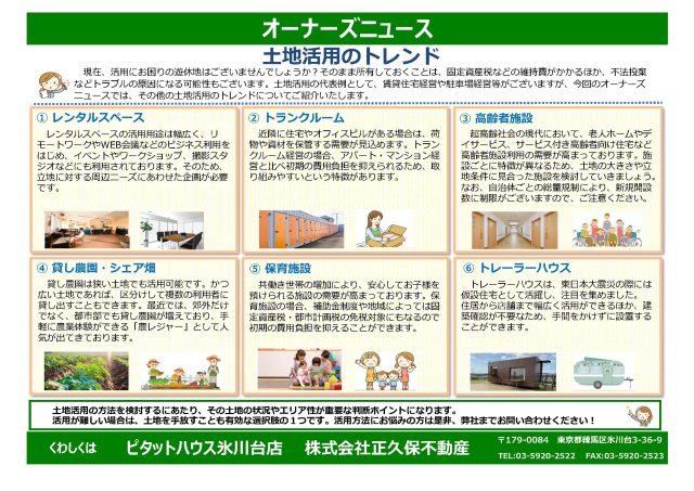 土地活用のトレンド